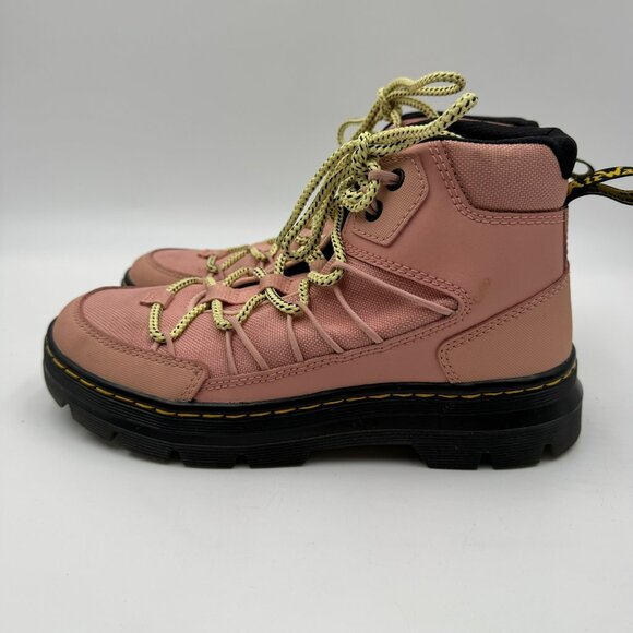 Dr Martens Buwick Boots Womens Size 9 Pink Combat Extra Tough Airwair Lace Up - Picture 6 of 16